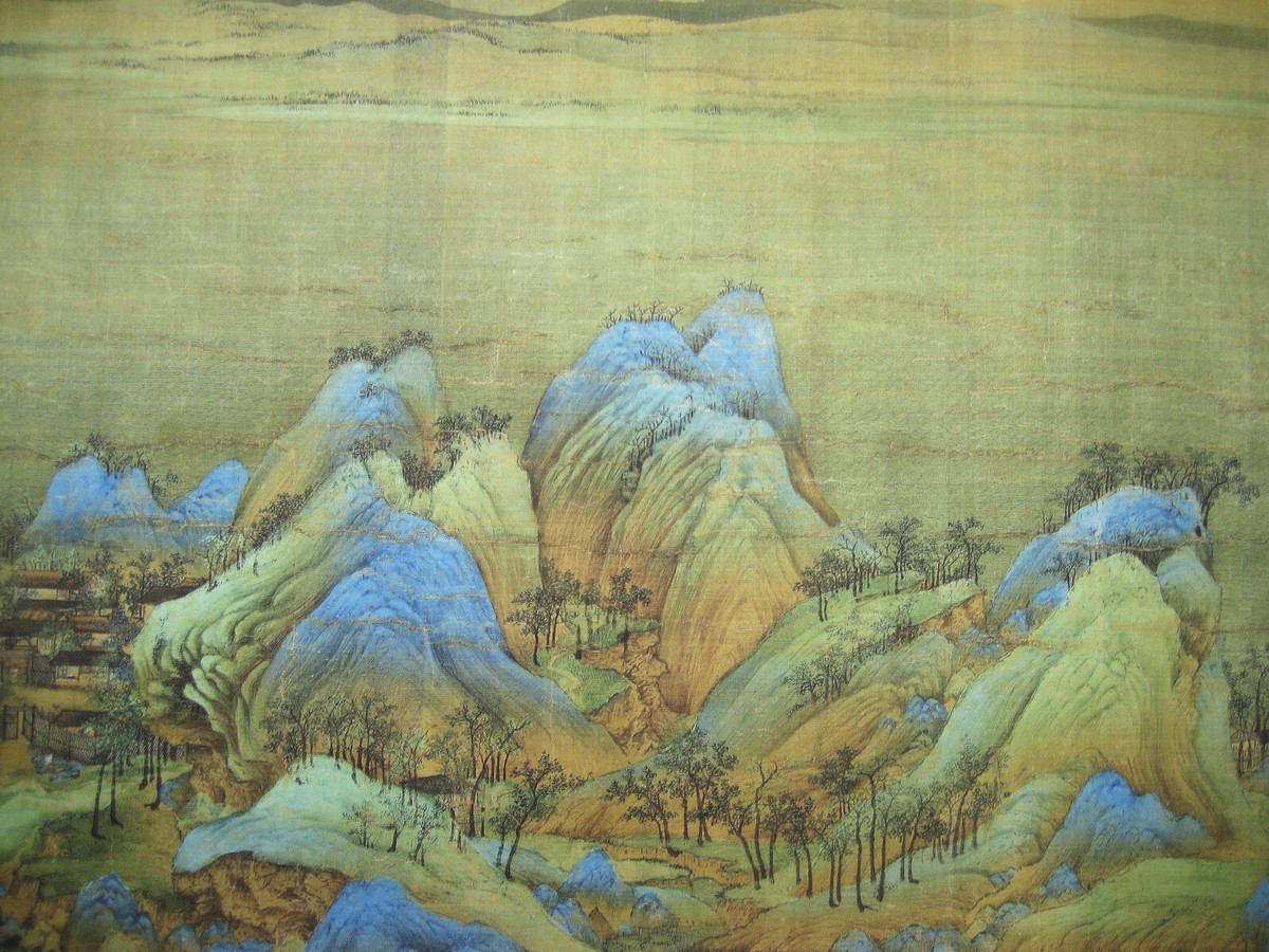 Wang Ximeng Old Long Scroll painting A Thousand Li of Rivers