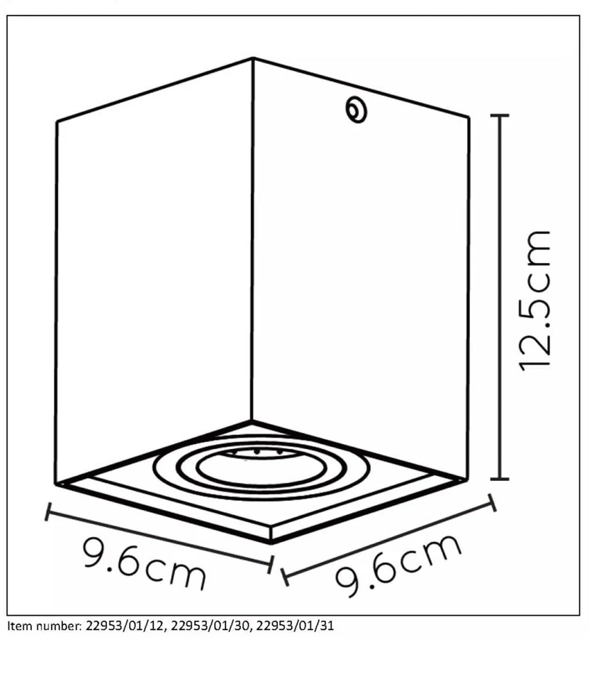 LUCIDE Decken Aufbau Spot Strahler Leuchte TUBE GU10 22953/01/12 silber IP20 - Bild 4 von 4