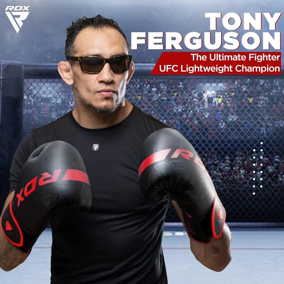 Guantes de Boxeo RDX para Hombres Mujeres MMA Guantes de Sparring Guantes de Kickboxing de Muay Thai Foto 2 de 3