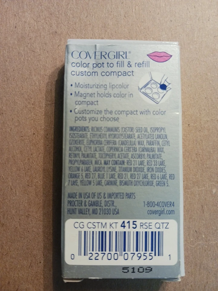 Covergirl Lipgloss #415 Rose Quartz Lip Gloss Magnetic Pot Cover Girl - Image 2 of 2