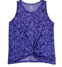 Wonder Nation Girls Solid Twist Tank, Blue Size L/G(10-12)