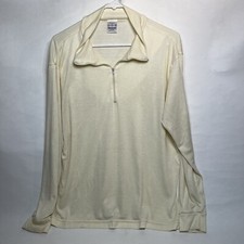 Vintage Patagonia Capilene Long Sleeve 1/2 Zip Mens XL Base Layer Cream USA Made