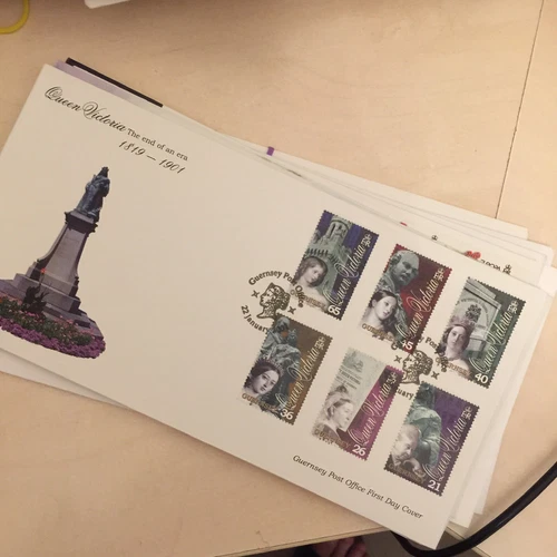 Guernsey FDC First Day Cover 2001 Queen Victoria end era centenary Unaddressed