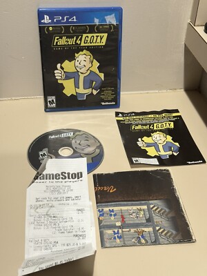 Fallout 4 Game Of The Year G.O.T.Y. Playstation 4 PS4 Tested Includes Poster