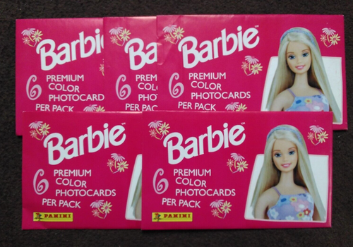 BARBIE PREMIUM COLOR PHOTOCARDS 5 PACKS STILL SEALED 1999 PANINI - Picture 1 of 3
