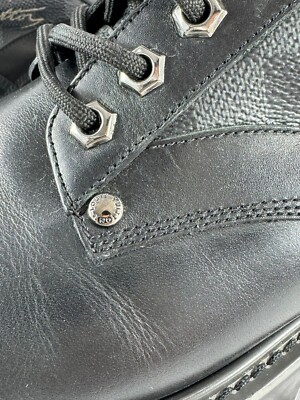 LOUIS VUITTON Black Leather Oberkampf Damier Ebene Men display picture 3