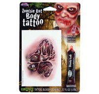 Zombie Rot Halloween KostüM Fake Narben Tattoos Blutige Kruste Makeup