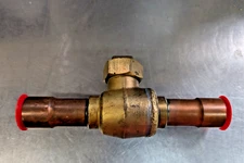 Superior Refrigeration Brass Ball Valve, 700PSI, 4826 KPa, 1-1/8" OD