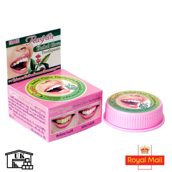 ISME Rasyan Toothpaste Clove Whitening Teeth Thai Herbal Clove Aloe Vera 25g