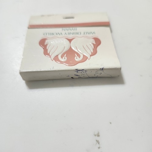 Vintage Matchbook Ephemera Collectible A21 Walt Disney World Swan Embossed Bird - Picture 3 of 3