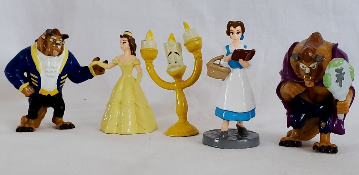 Lot Of (5) Vintage Applause Disney Beauty & The Beast PVC 
