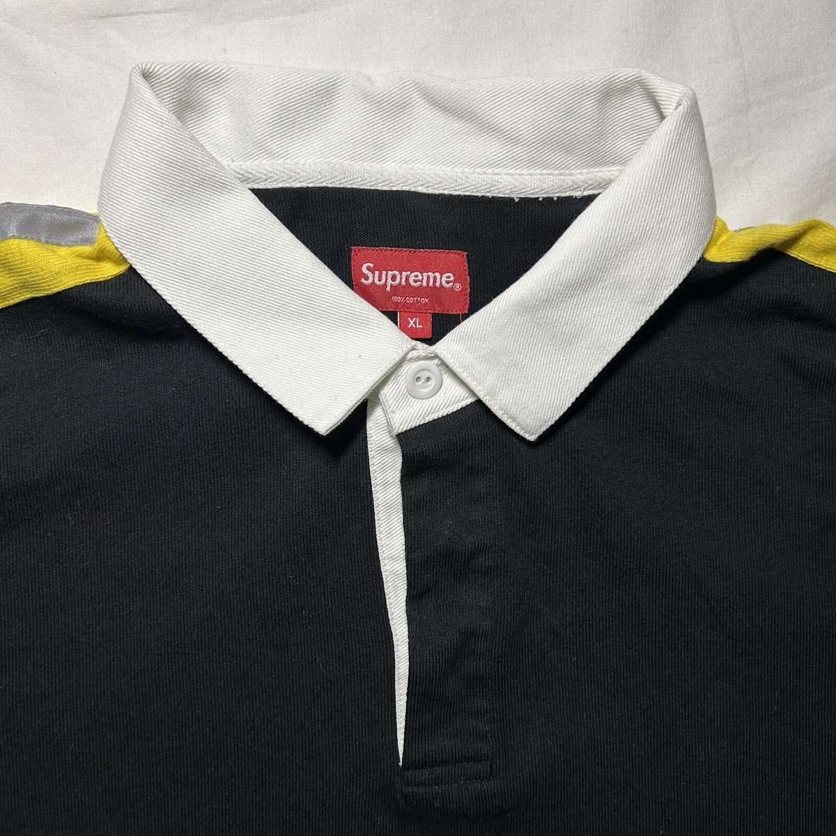 トップス supreme reflective sleeve stripe rugby Supreme Reflective Sleeve Stripe Rugby Pink Men's - SS18 - US