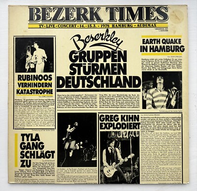 Various Artists Bezerk Times 18 Track Dbl Vinyl LP Rock New Wave Punk