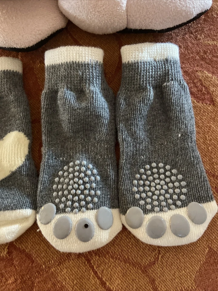 Botas y calcetines con fondo de goma para mascotas perros talla pequeña y mediana Foto 3 de 4