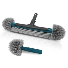 20'' Pool Brush Head Detachable Pool Cleaning Brush With Durable Around Nylon Br