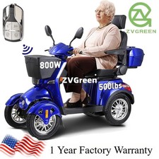 800W 4 Wheels All-Terrain Heavy Duty Senior Mobility Scooter 500lbs 31Miles