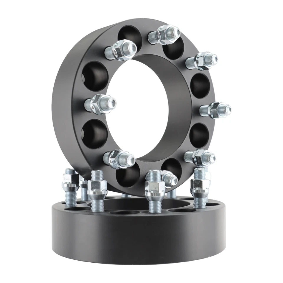 2x 2" Thick 8x6.5"(8x165.1mm) Wheel Adapter Spacer Fit Chevy 8Lug 14x1.5 Truck Foto 3 de 4