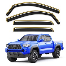 in-Channel Window Rain Guards Fit for Toyota Tacoma 2016-2023 Double Cab Truc...