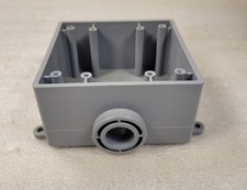Cantex 5133380 PVC 2-Gang FSE Outdoor Outlet Box 1/2 in.  37.3 CU IN 