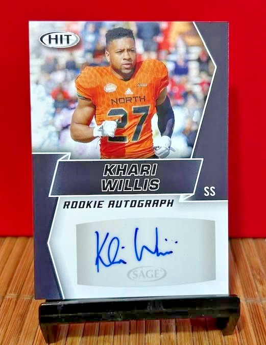 2019 SAGE HIT Autographs Khari Willis #A66 AU Auto