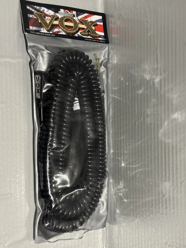 VOX VCC090BK Vintage Coiled Guitar Cable - 29.5ft, Straight to Right Angle, 1... - Image 3 of 3