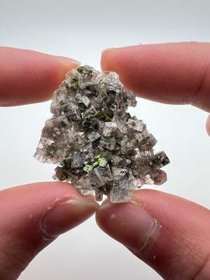 Gem Calcite Crystal Cluster with Mottramite, Mineral Specimen from Tsumeb Mine