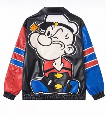 Brand new Popeye The Sailor Man Leather Jacket Size Medium or