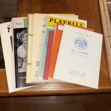 VTG 1950s-60s Lot Of 12 Playbills Featuring Jean Anouilh Related Plays
