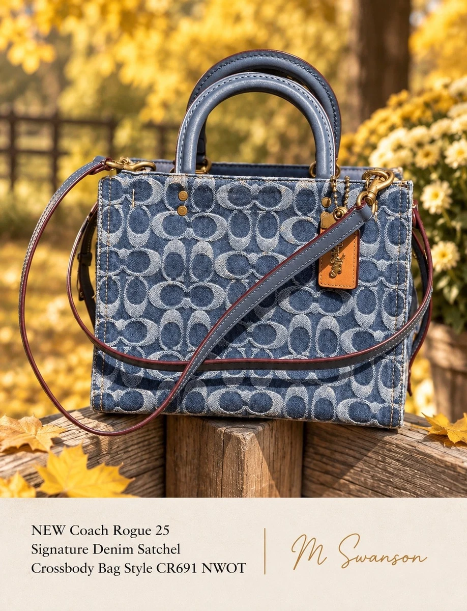 Coach Zip Denim Exterior Bags & Handbags for Women for sale | eBay