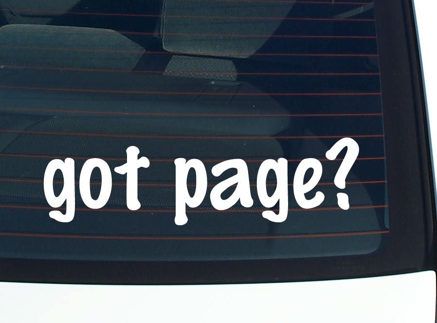Got Page Funny Last Name Car Decal Vinyl Bumper Sticker Window Pride