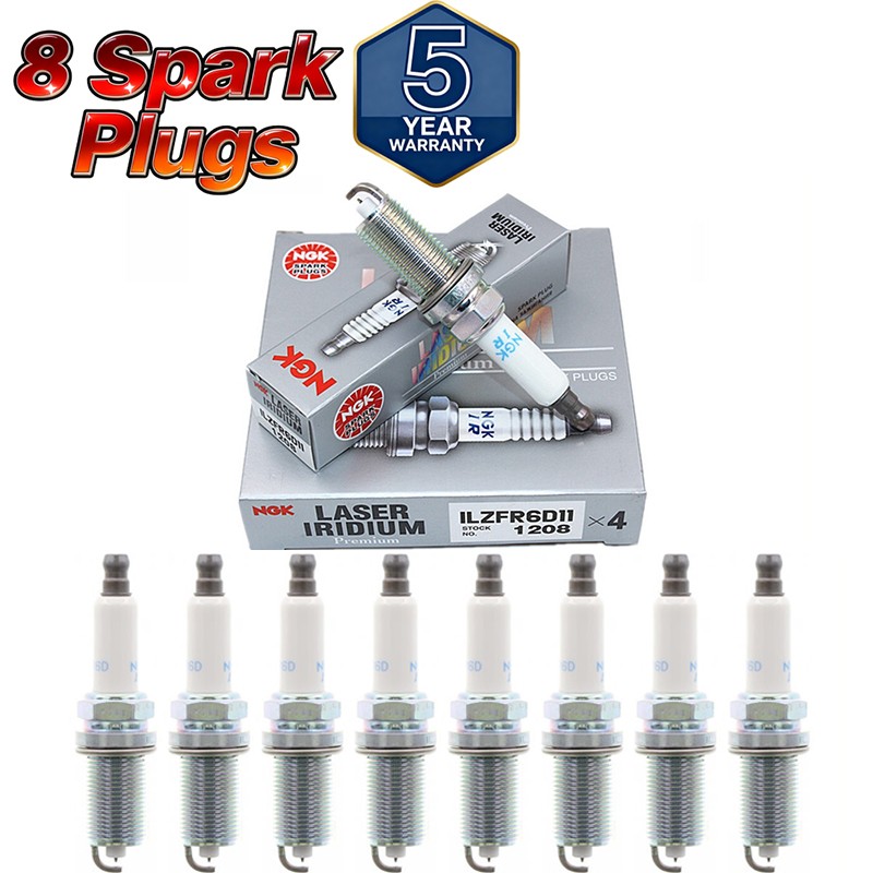 8PCS For BMW E70 E83 E90 E60 NGK ILZFR6D11 1208 Laser Iridium Spark Plugs