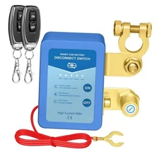 Kill Switch for Car,12V 240A Remote Battery Disconnect Switch Smart No LED-Blue