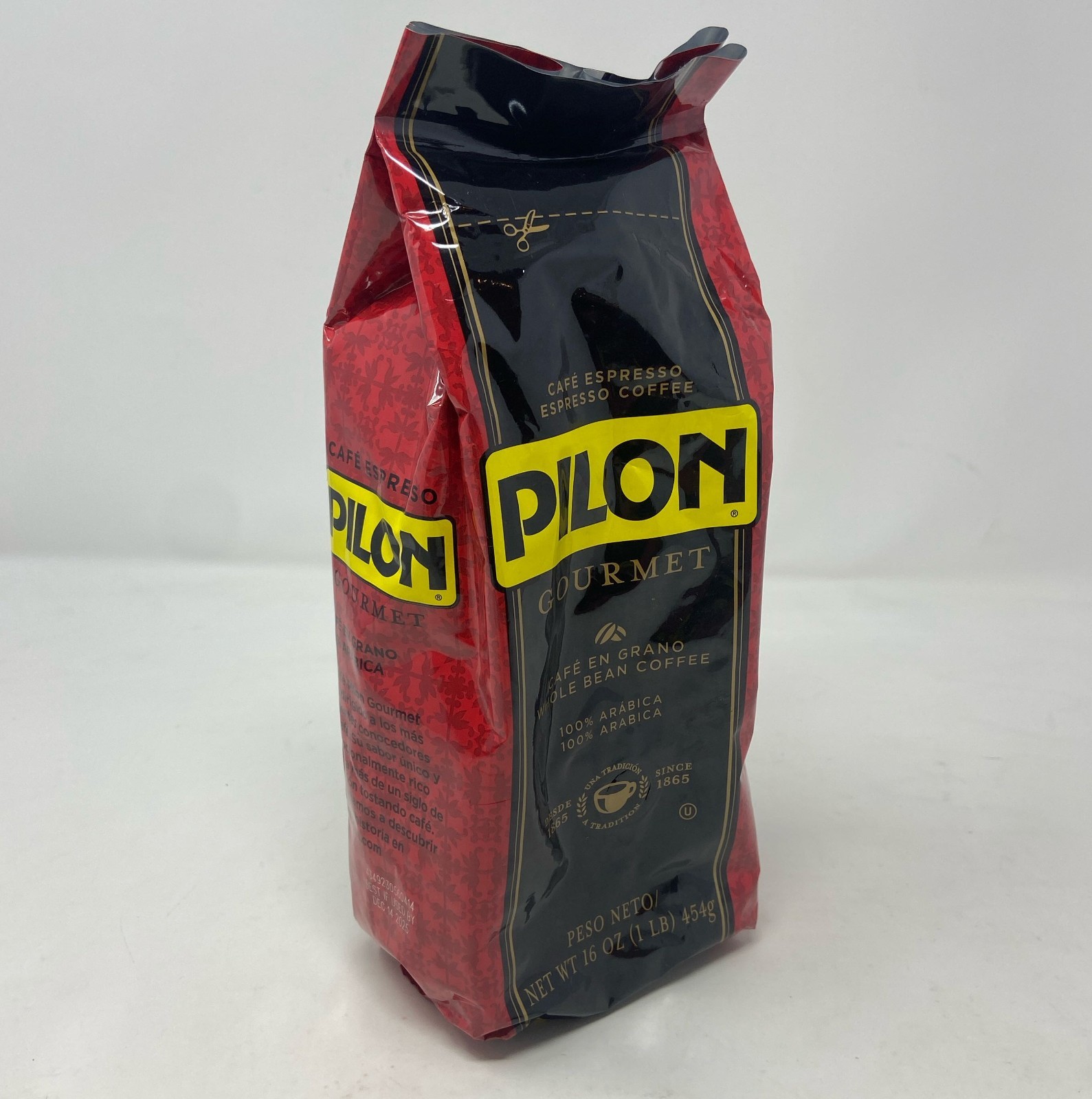 Pilon Gourmet Whole Bean Restaurant Blend Espresso Coffee, Red/Black Bag, 16 oz
