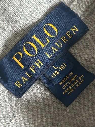 Women’s Polo Ralph Lauren Polo Shirt Pique Cotton Pony U.K. 14/16 Large Grey - Picture 19 of 20