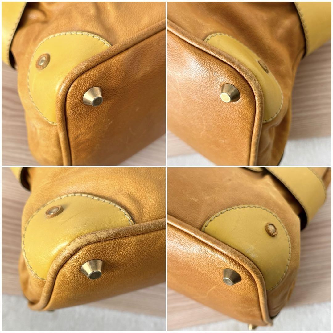 Chloe クロエ kerala ケララ トートバッグ ヴィンテージ イエロー Chloe Kerala Hand Bag Tote Bag Leather Yellow Orange Japan F