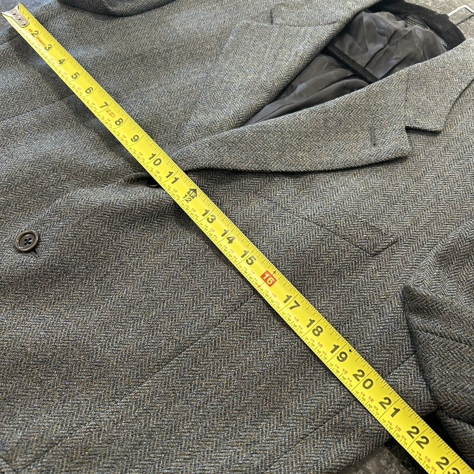 CANALI Proposta Men’s Blazer 44R Herringbone Gray Wool Sport Coat Quiet Luxury