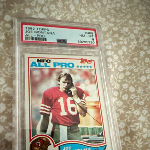 Topps 1982 Joe Montana #488 NFC All-Pro PSA 8 Graded Football Card
