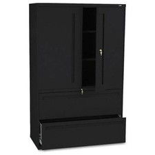 The Hon 795LSP Lateral File Cabinet 42" Steel Black 2 Drawers