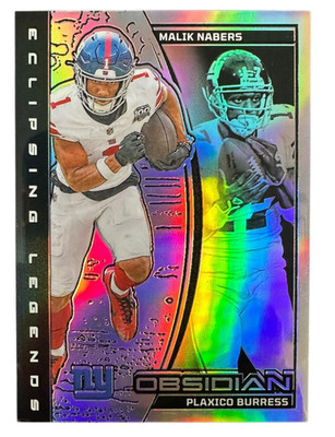 2024 Obsidian Eclipsing Legends Malik Nabers Plaxico Burress /99 Silver Holo
