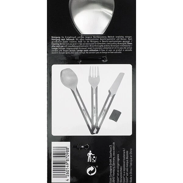 Esbit Titanium Cutlery Set ESTC4TI000 Outdoor camping Spoon knife fork b22112108 - Image 2 of 4