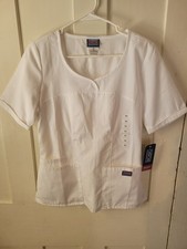 Cherokee Workwear Womens White Scrub Top Size Extra Small XS NWT