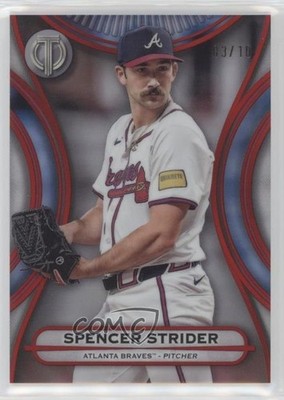 2025 Topps Tribute Red 3/10 Spencer Strider #7 13ql
