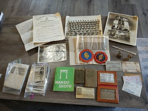 WWII 6th (Sixth) Marine Div Okinawa & Tsingtao Photos Patch Booklet Etc Named ID