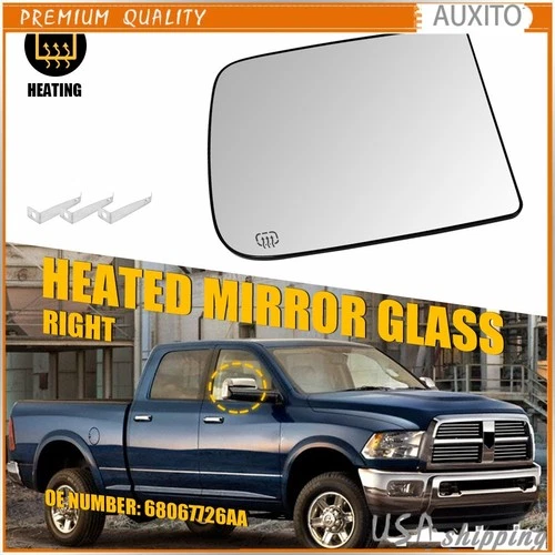For Dodge Ram 1500 2500 3500 Heated Passenger Side Upper Towing Mirror Glass S