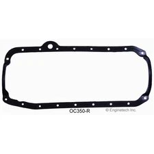 Enginetech Engine Oil Pan Gasket Set OC350-R; 1-Piece Molded Rubber for SBC