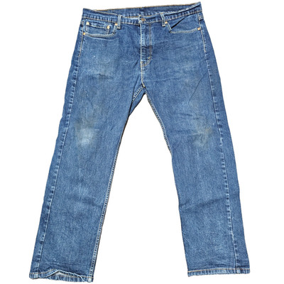 Levi s 505 Regular Fit Jeans Men 38x30 Blue Stretch Denim Great