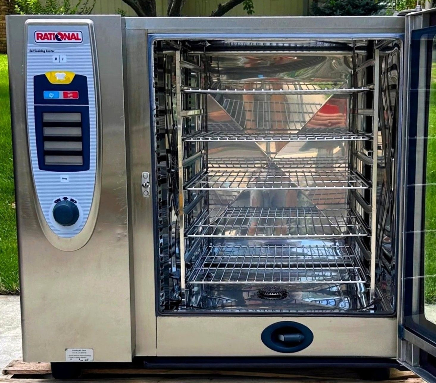 2 Rational SCC‑102 Combi Ovens – 480V 3PH, USB/Ethernet – w/ Stand – School Use