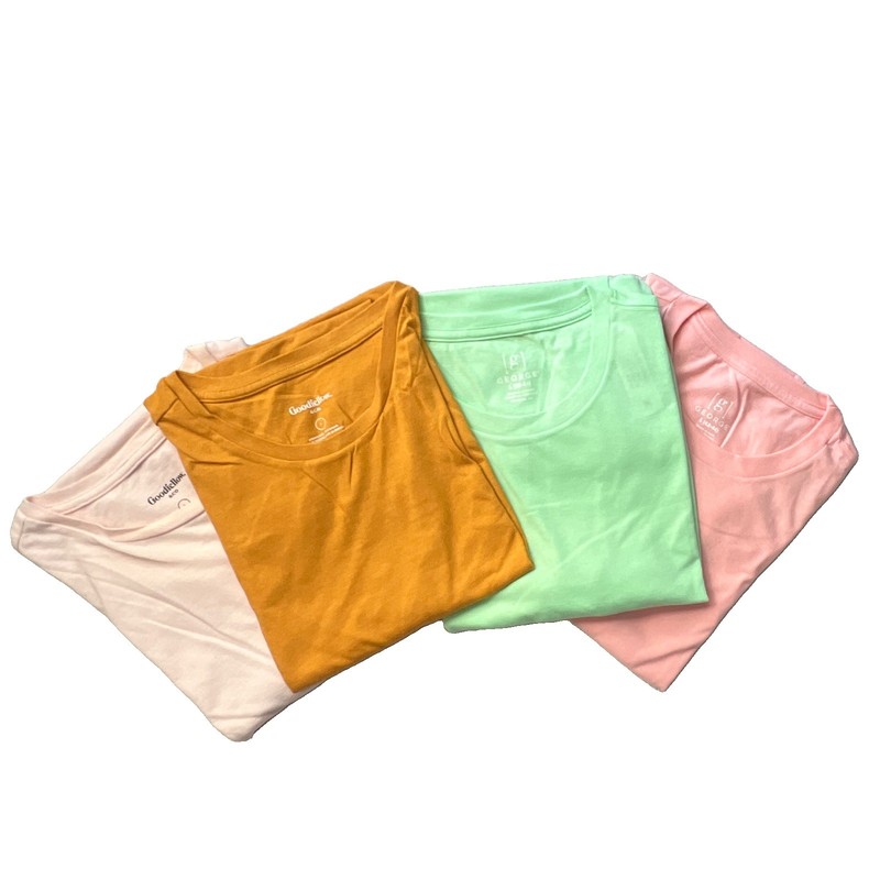 Goodfellow & Co Men's L Lot of 4 Crew Neck Solid Short Sleeve T-Shirts