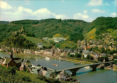 #ad Cochem Mosel Germany Postcard Cornely Karte Scenic River Town Castle Unposted $4.95