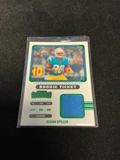 2022 Panini Contenders Rookie Ticket Swatches AutoIsaiah Spiller #RTS-ISP
